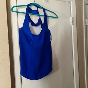 NWT Amanda Uprichard ROYAL BLUE SILK S/M Tank TOP. Bloomingdales. Gorgeous!